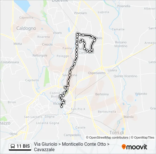 11 BIS Bus Line Map