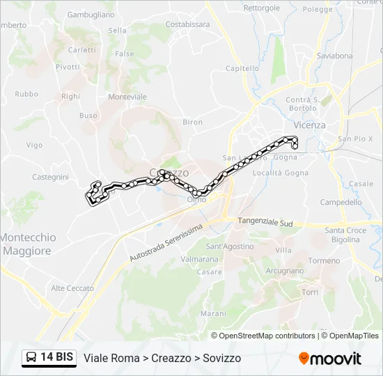 14 BIS Bus Line Map