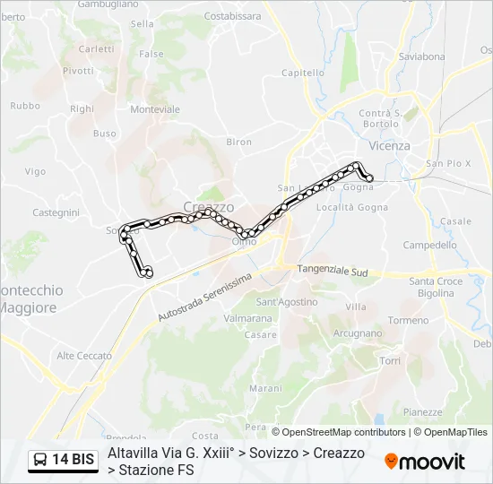 14 BIS Bus Line Map