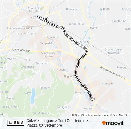 8 BIS Bus Line Map
