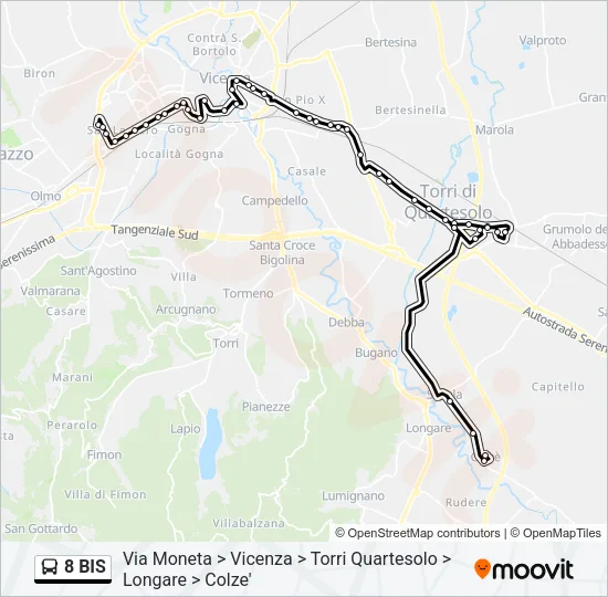 8 BIS Bus Line Map
