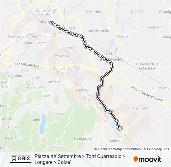 8 BIS Bus Line Map