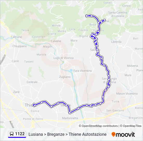 1122 Bus Line Map