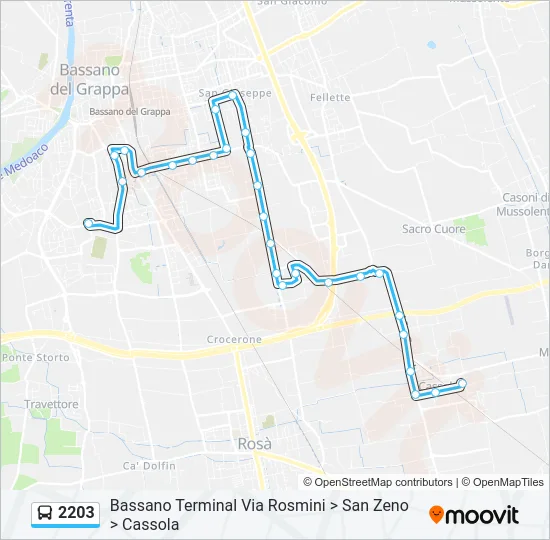 2203 Bus Line Map
