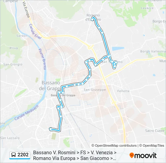2202 Bus Line Map