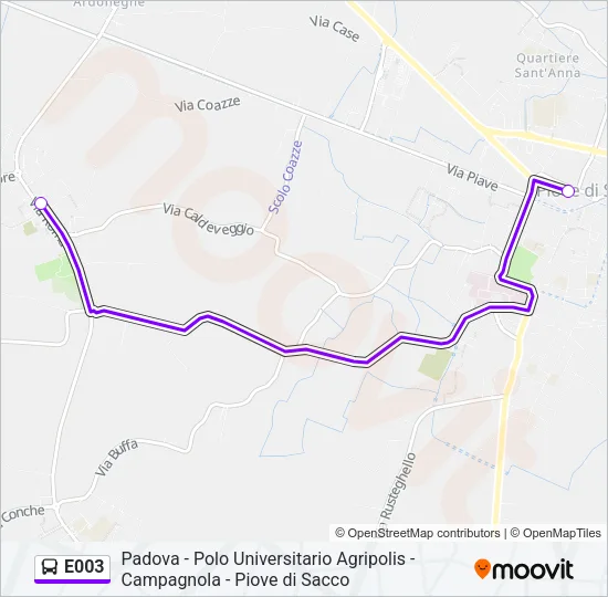 E003 Bus Line Map