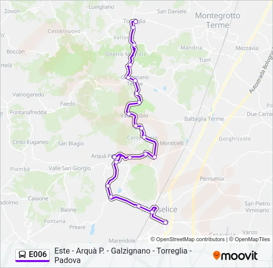 E006 Bus Line Map