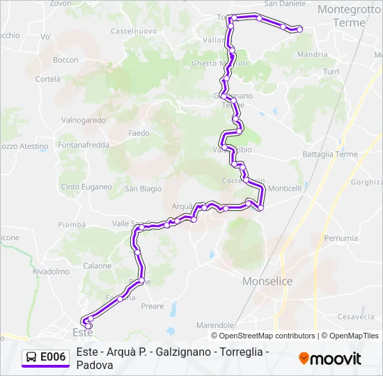 E006 Bus Line Map