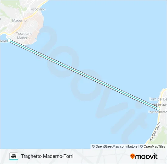 TORRI-MADERNO Ferry Line Map