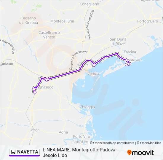 NAVETTA Bus Line Map