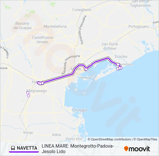 NAVETTA Bus Line Map