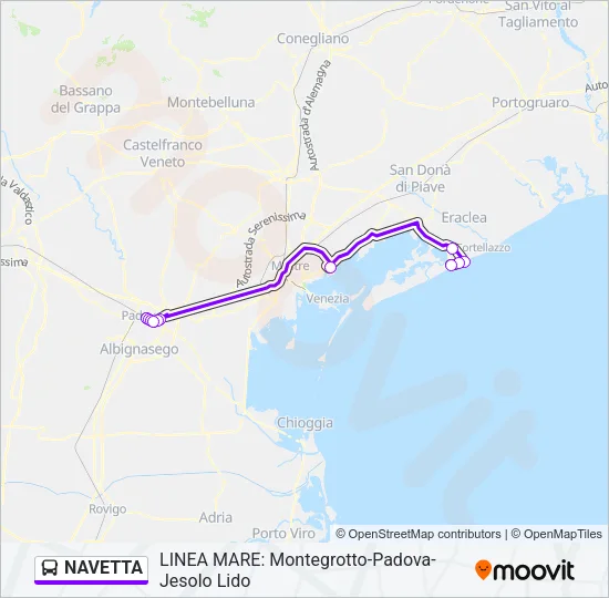 NAVETTA Bus Line Map