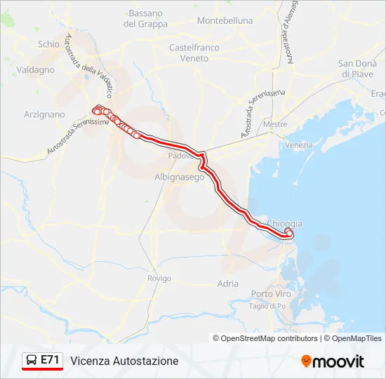 E71 Bus Line Map