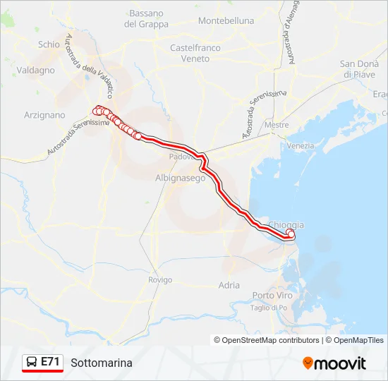 E71 Bus Line Map