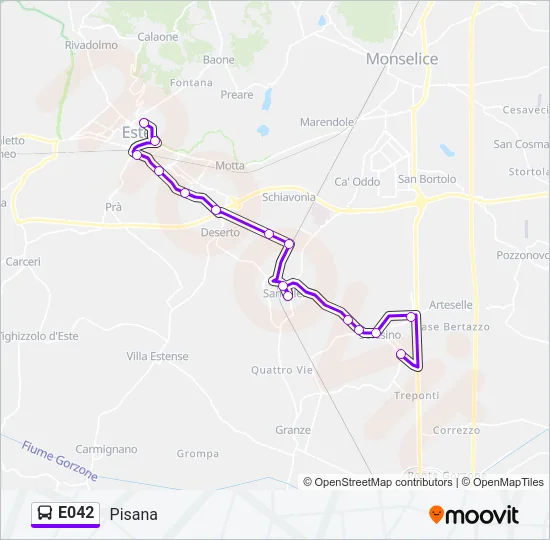 E042 Bus Line Map