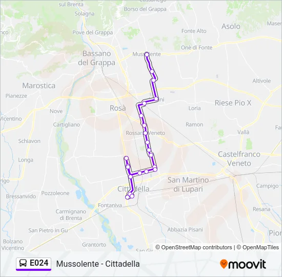 E024 Bus Line Map