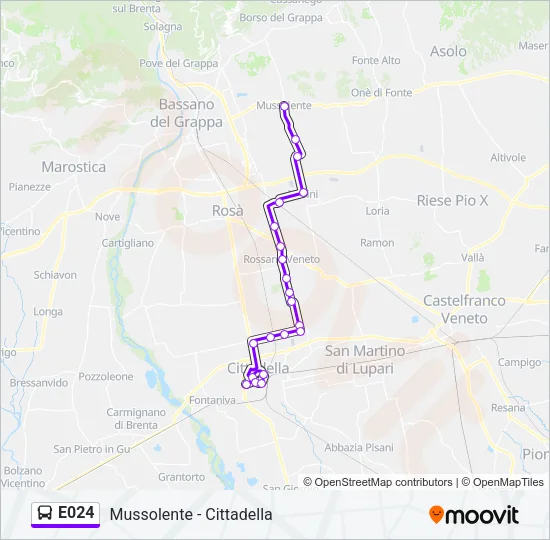 E024 Bus Line Map