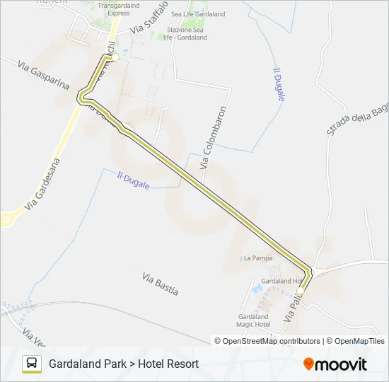 PARCO-HOTEL RESORT Bus Line Map
