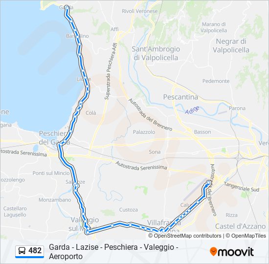 482 bus Line Map