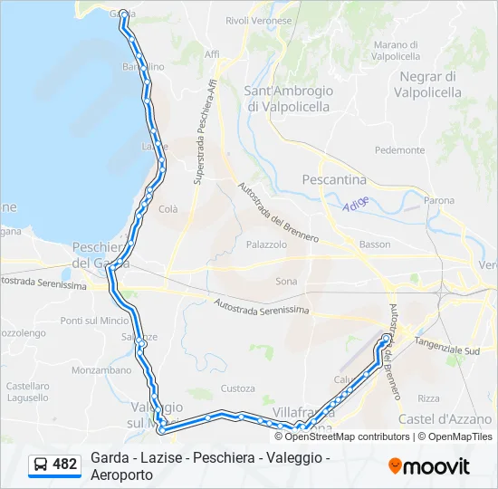 482 Bus Line Map