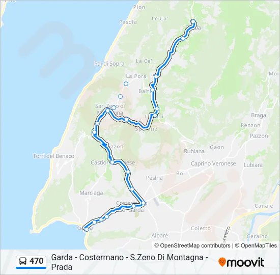 470 Bus Line Map