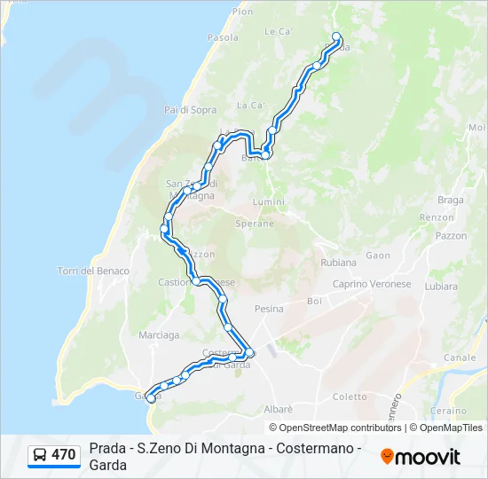 470 Bus Line Map