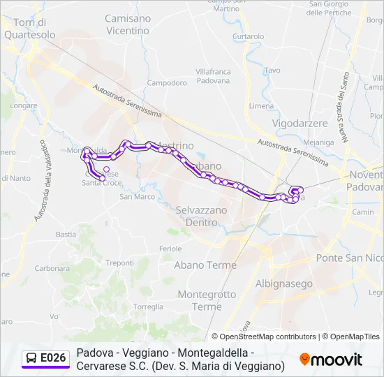 E026 Bus Line Map