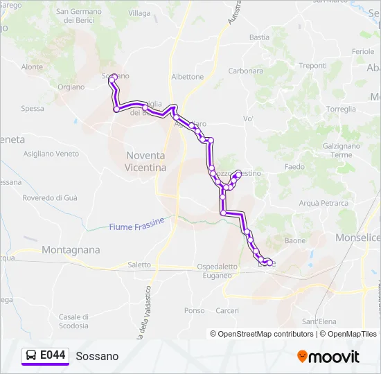 E044 Bus Line Map