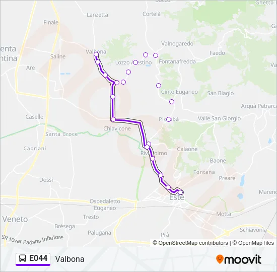 E044 Bus Line Map