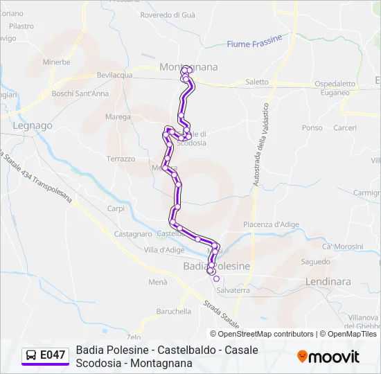 E047 Bus Line Map
