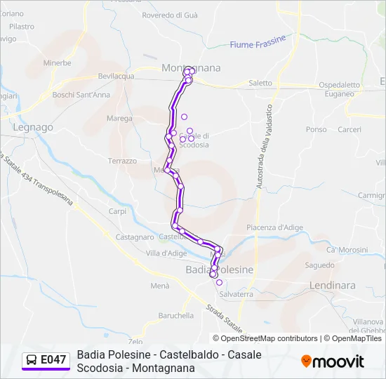 E047 Bus Line Map