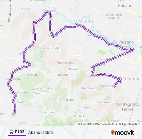E103 Bus Line Map