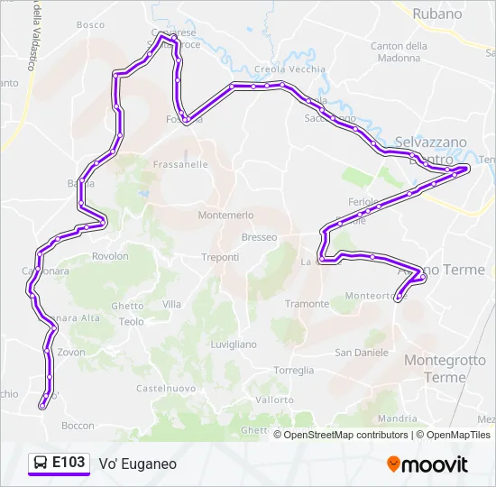 E103 Bus Line Map
