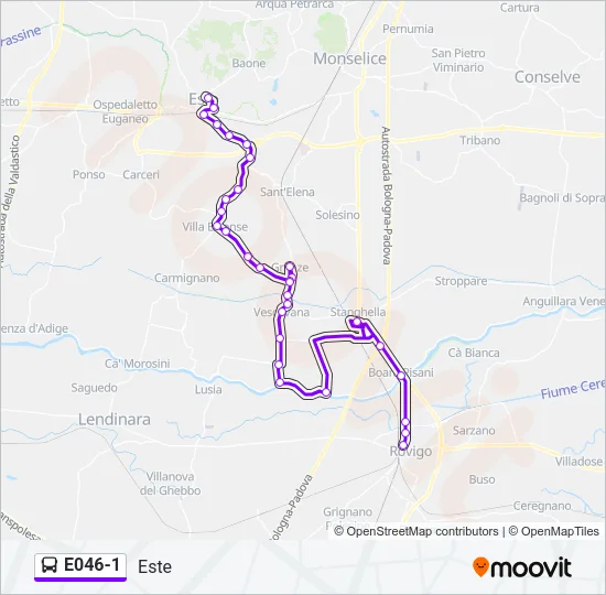 E046-1 Bus Line Map