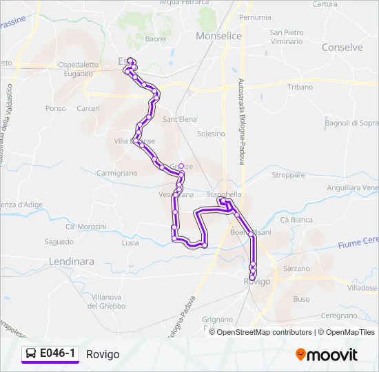E046-1 Bus Line Map