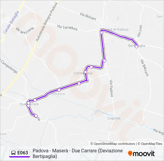 E063 Bus Line Map