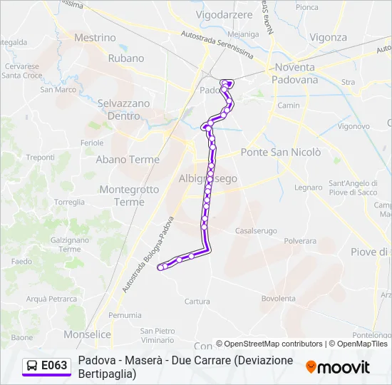 E063 Bus Line Map