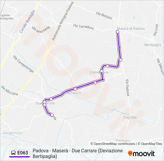 E063 Bus Line Map