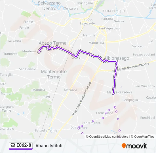 E062-8 Bus Line Map