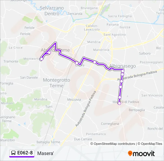 E062-8 Bus Line Map