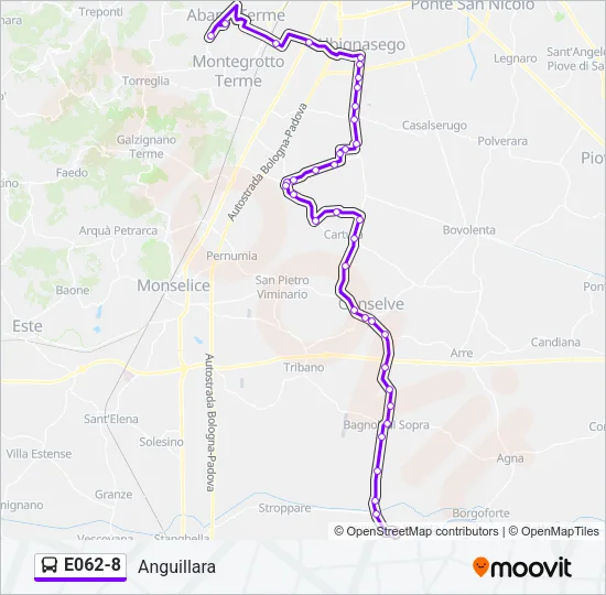 E062-8 Bus Line Map