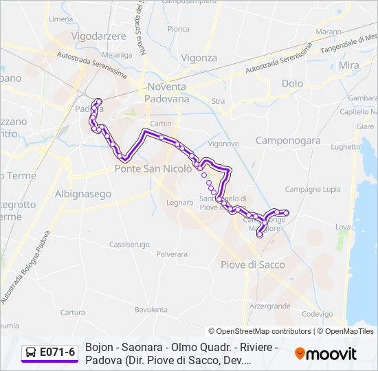 E071-6 bus Line Map
