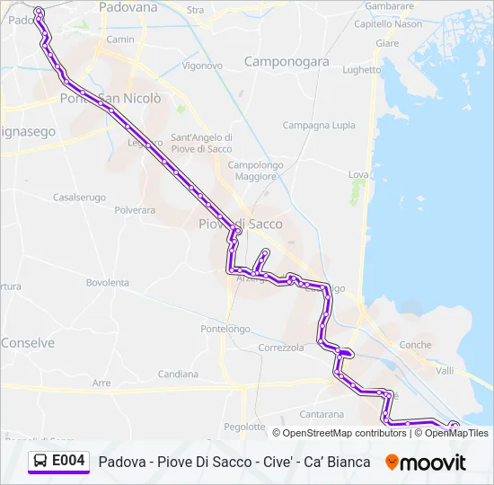 E004 Bus Line Map