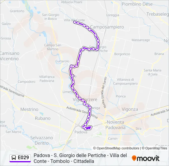 E029 Bus Line Map