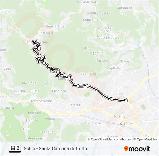 2 Bus Line Map