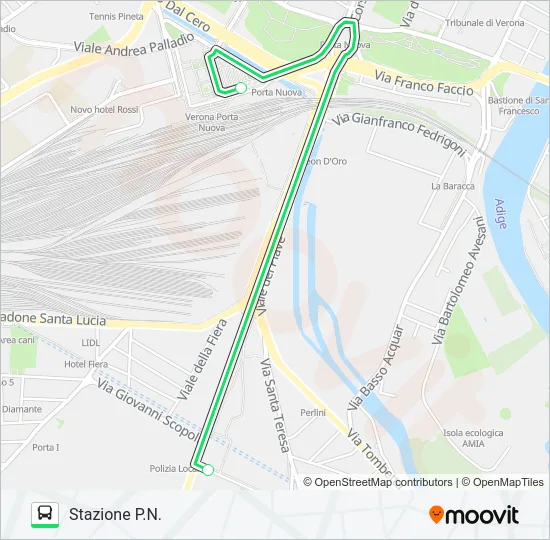 NAVETTA B Bus Line Map