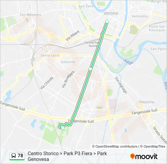 78 Bus Line Map