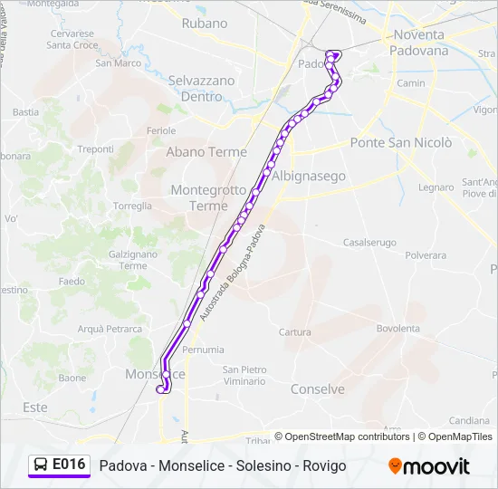 E016 Bus Line Map