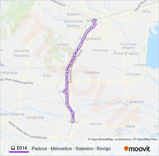 E016 Bus Line Map