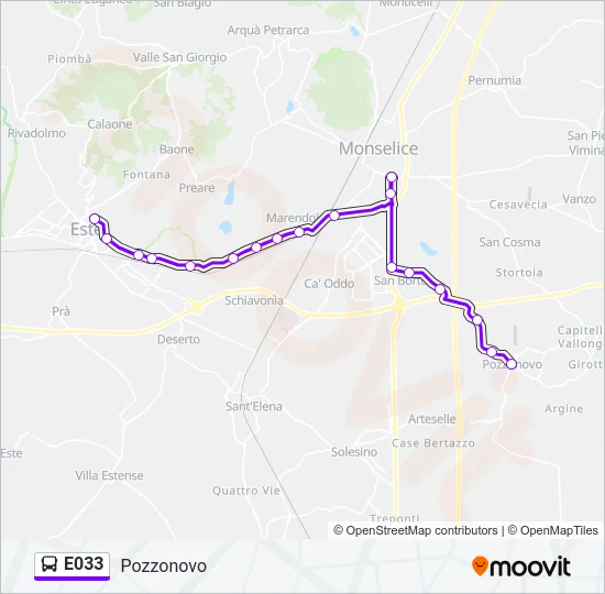 E033 Bus Line Map